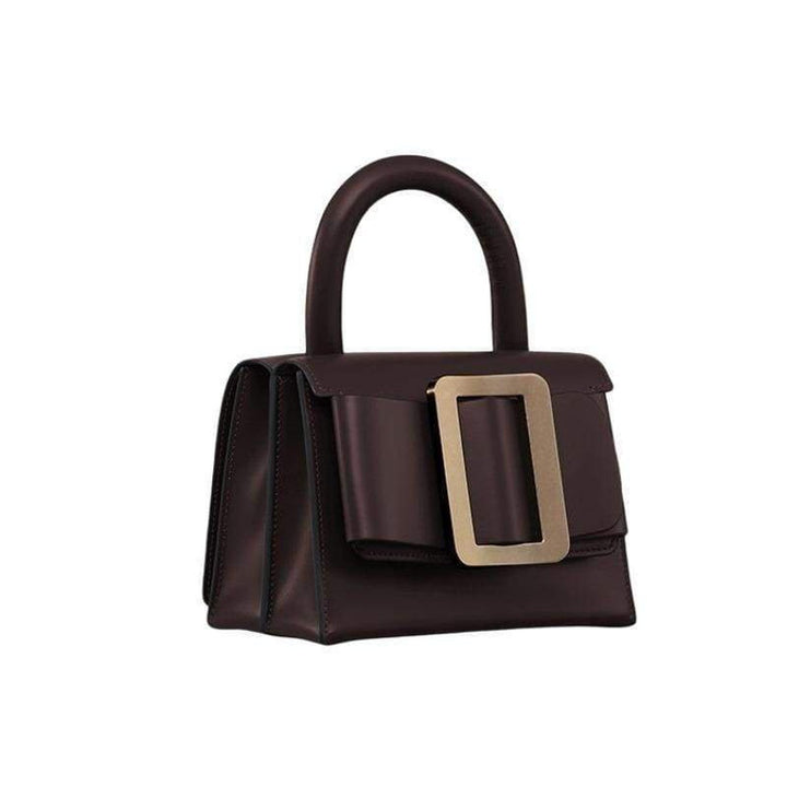 Oxblood Lucas 19 Buckled Leather Tote Bag