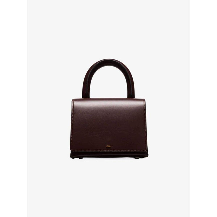 Oxblood Lucas 19 Buckled Leather Tote Bag