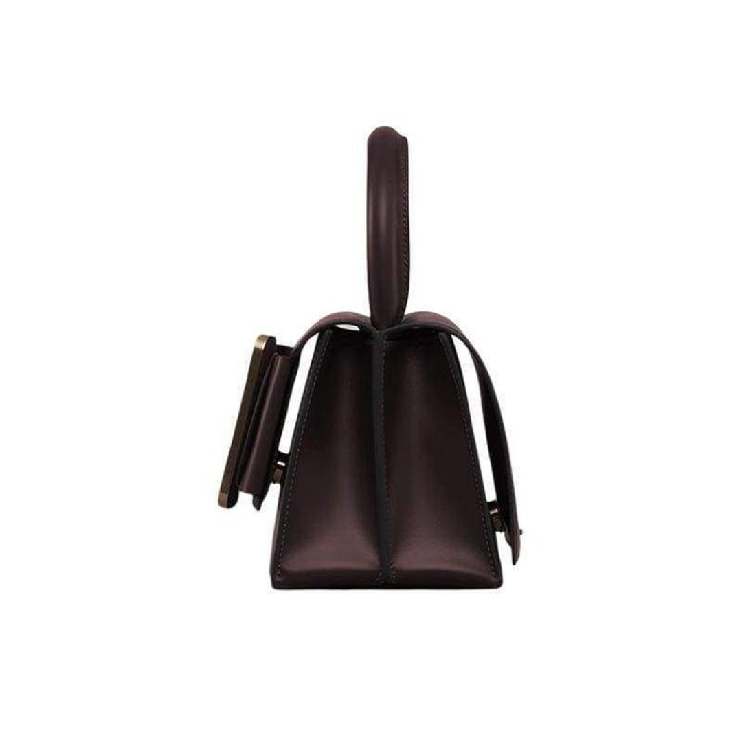 Oxblood Lucas 19 Buckled Leather Tote Bag