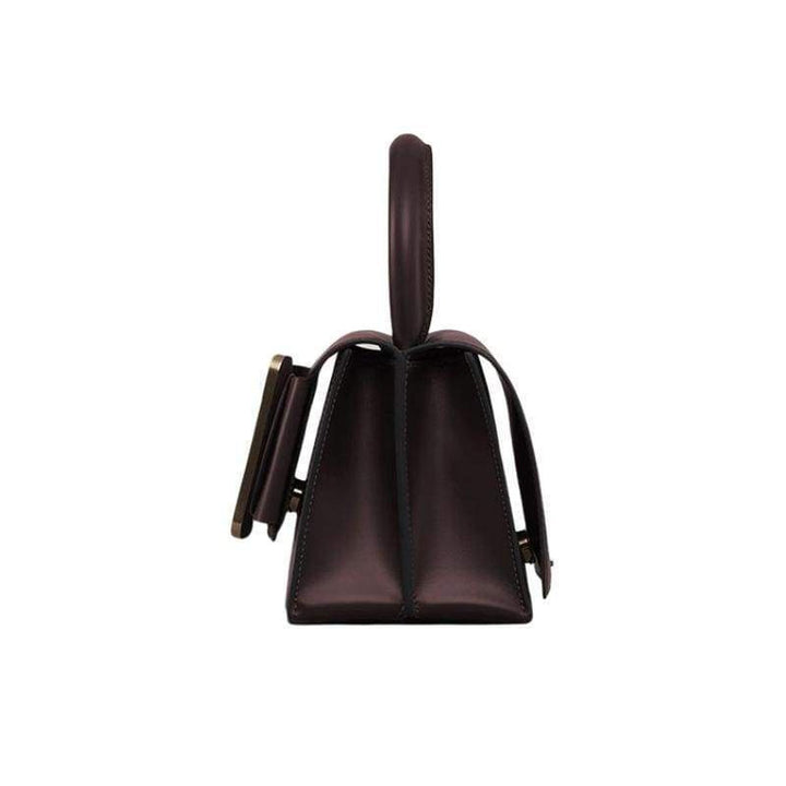 Oxblood Lucas 19 Buckled Leather Tote Bag