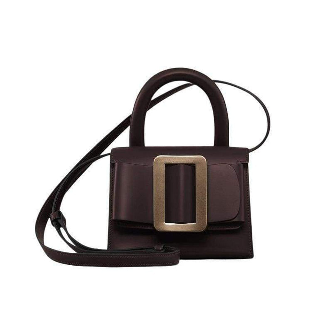 Oxblood Lucas 19 Buckled Leather Tote Bag