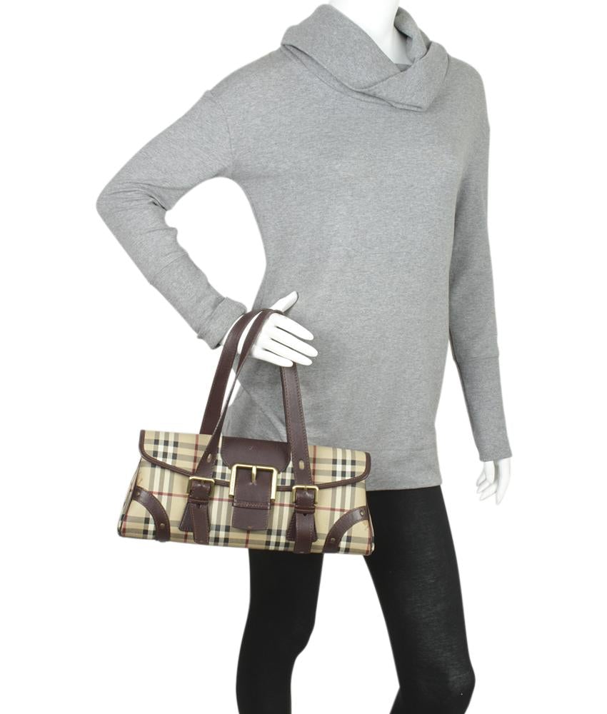 Burbe**y B24 Ecordelia Buckle Haymarket Check Canvas Bag