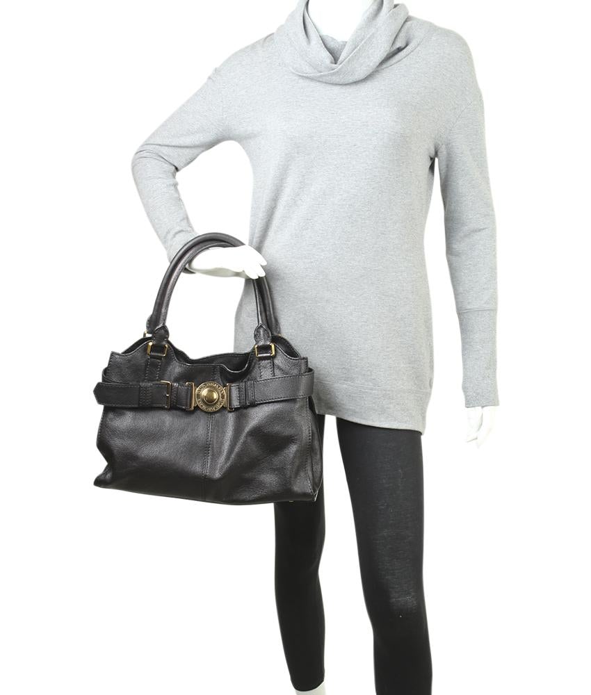 Burbe**y Lambeth Black Leather Shoulder Bag