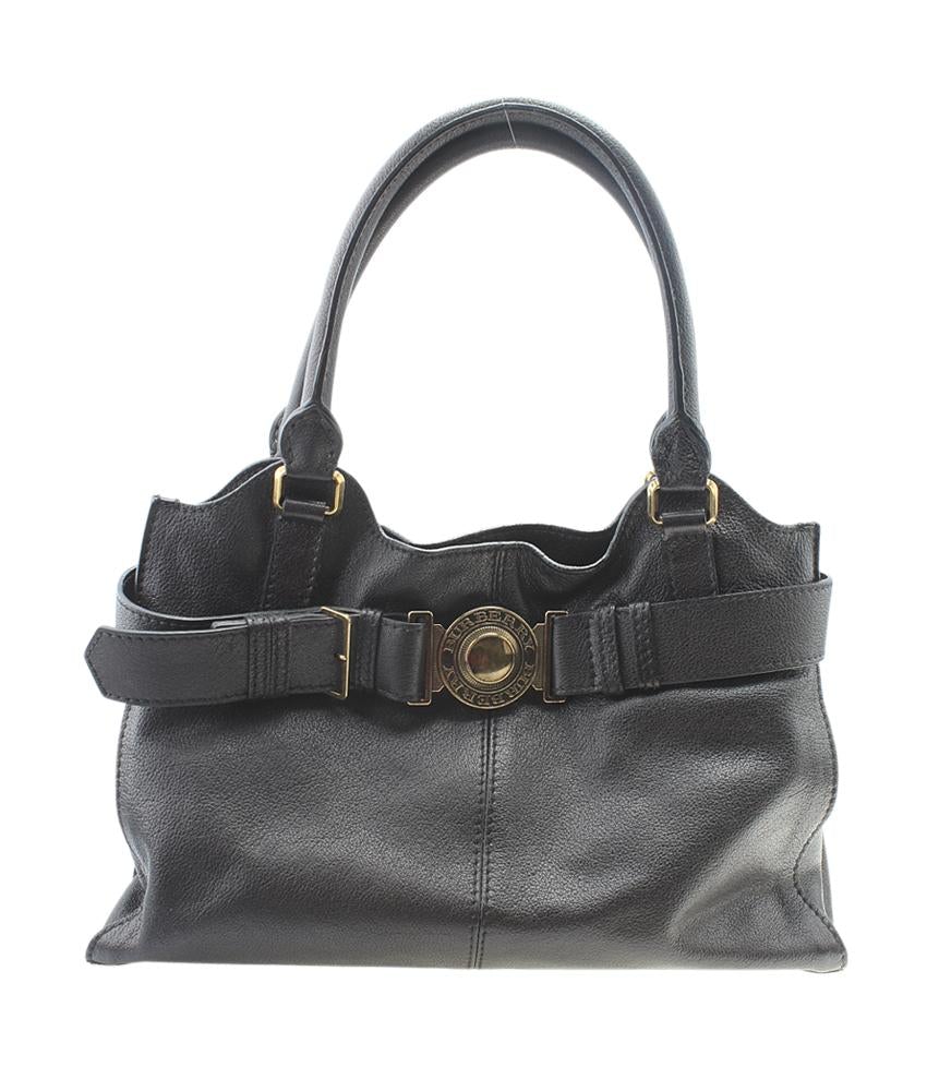 Burbe**y Lambeth Black Leather Shoulder Bag