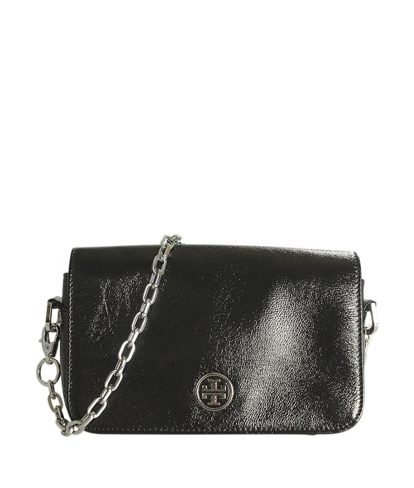 Tory Burch Robinson WOC Black Leather Crossbody Bag