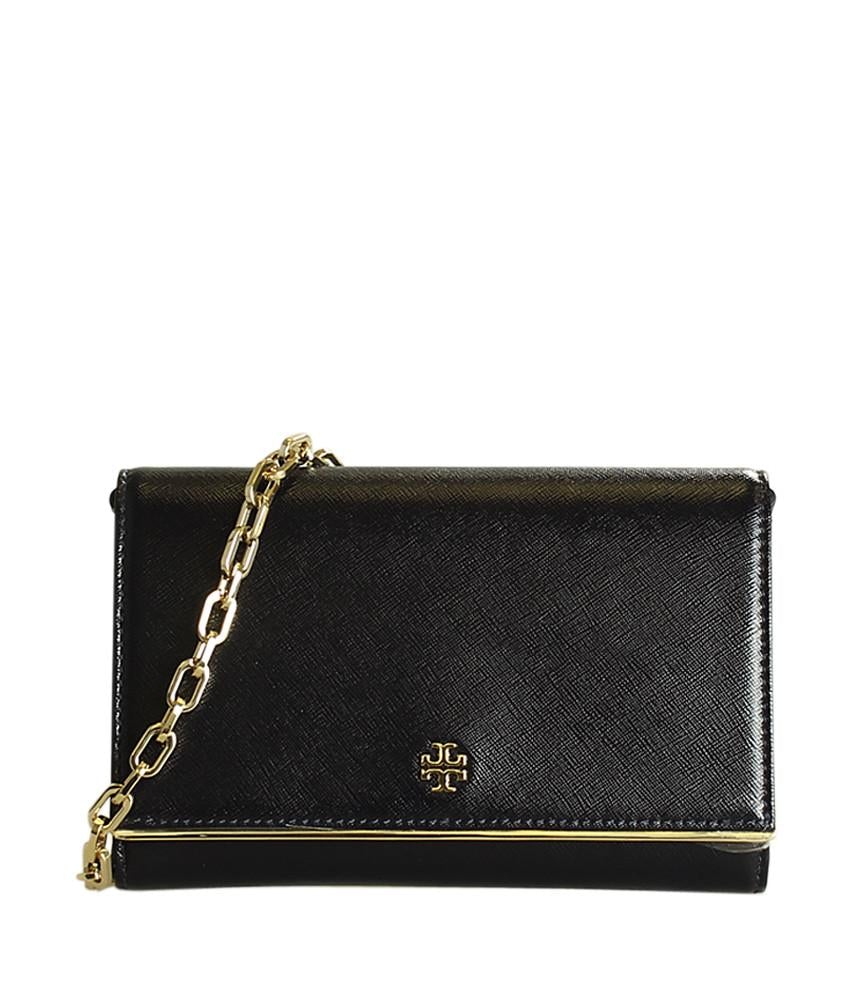Tory Burch Robinson Black Solid Leather Crossbody Bag