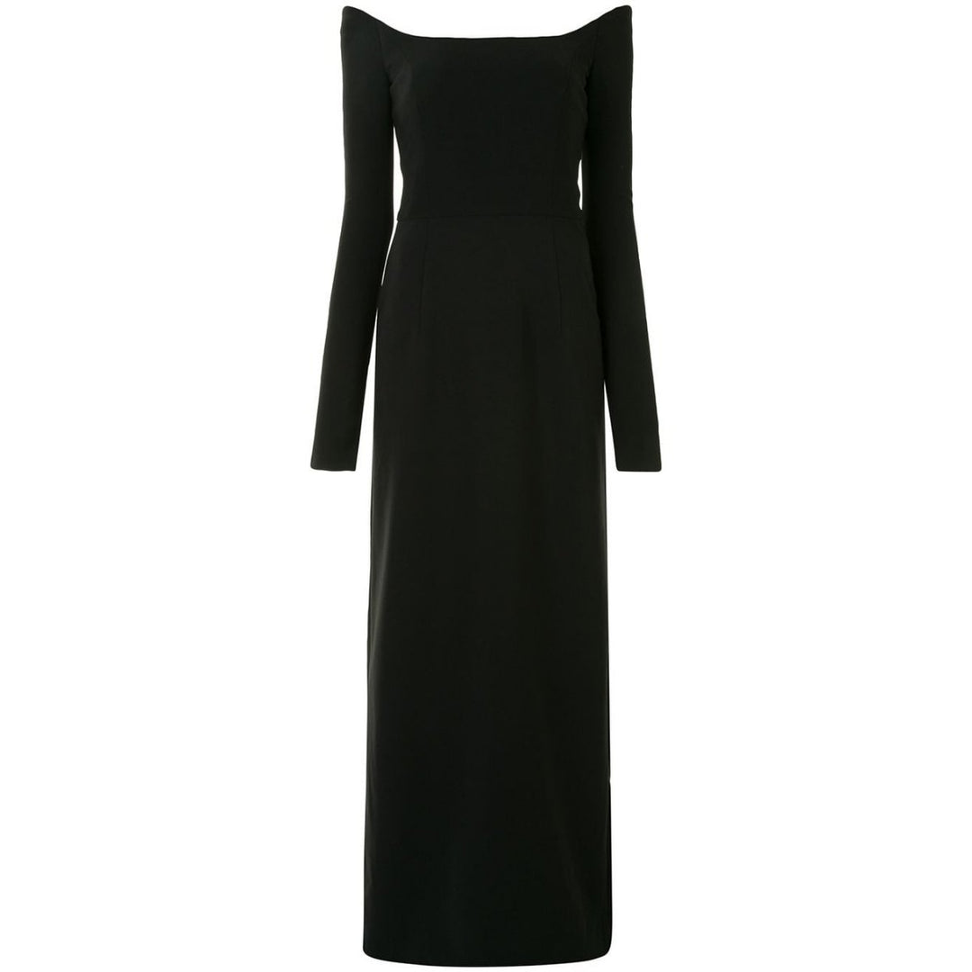 Carolina Herrera-Off-the-shoulder Long-sleeve Dress - Runway Catalog