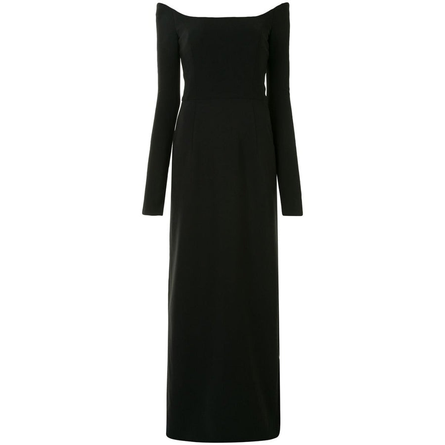 Carolina Herrera-Off-the-shoulder Long-sleeve Dress - Runway Catalog