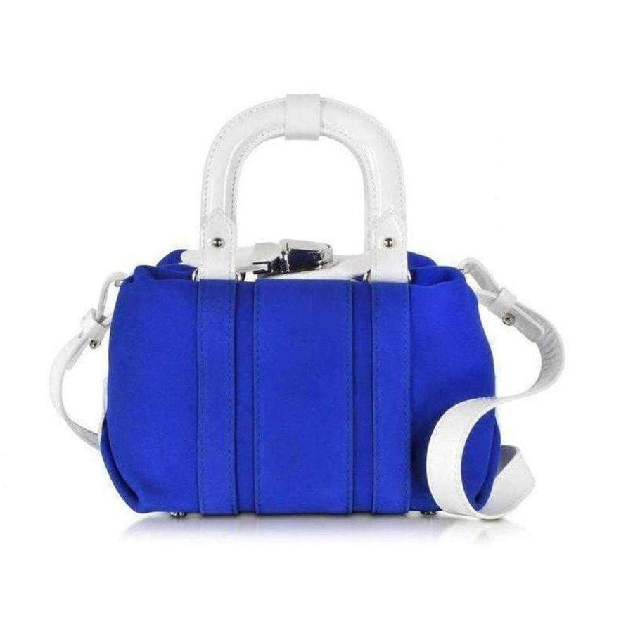 Carven-Carven Pelham Blue Suede Small Shoulder Bag - Runway Catalog