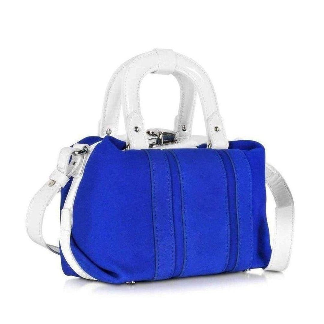 Pelham Blue Suede Small Shoulder Bag