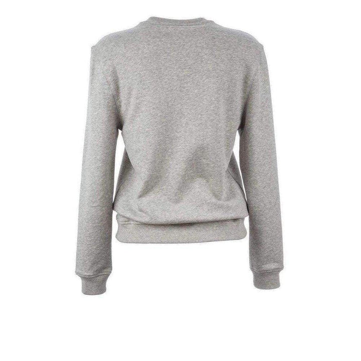 Woven Gray Cotton Embroidered Face Sweatshirt