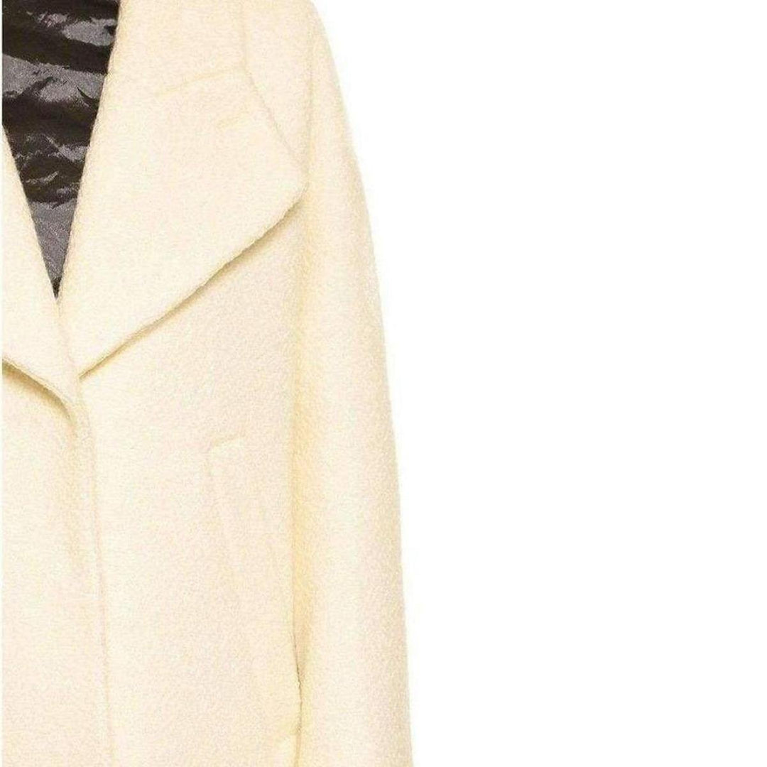 White Oversized Curly Coat