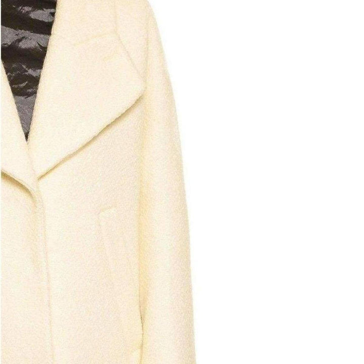 White Oversized Curly Coat