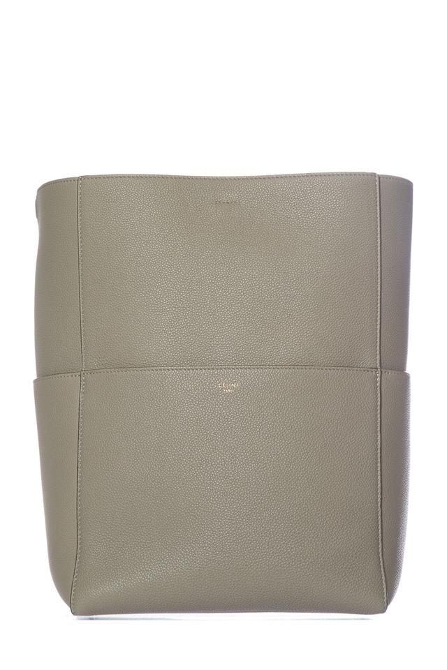 Céline Bag Sangle Seau From Phoebe Philo Collection Khaki Leather Tote