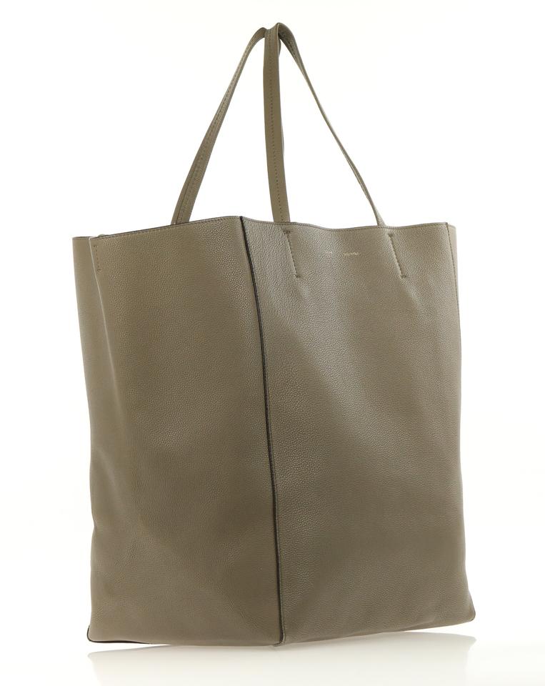 Céline Cabas Phantom Large Cabas Grey Leather Tote