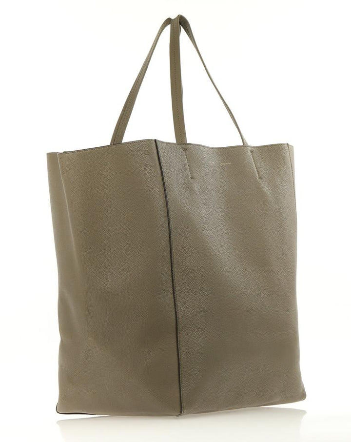 Céline Cabas Phantom Large Cabas Grey Leather Tote
