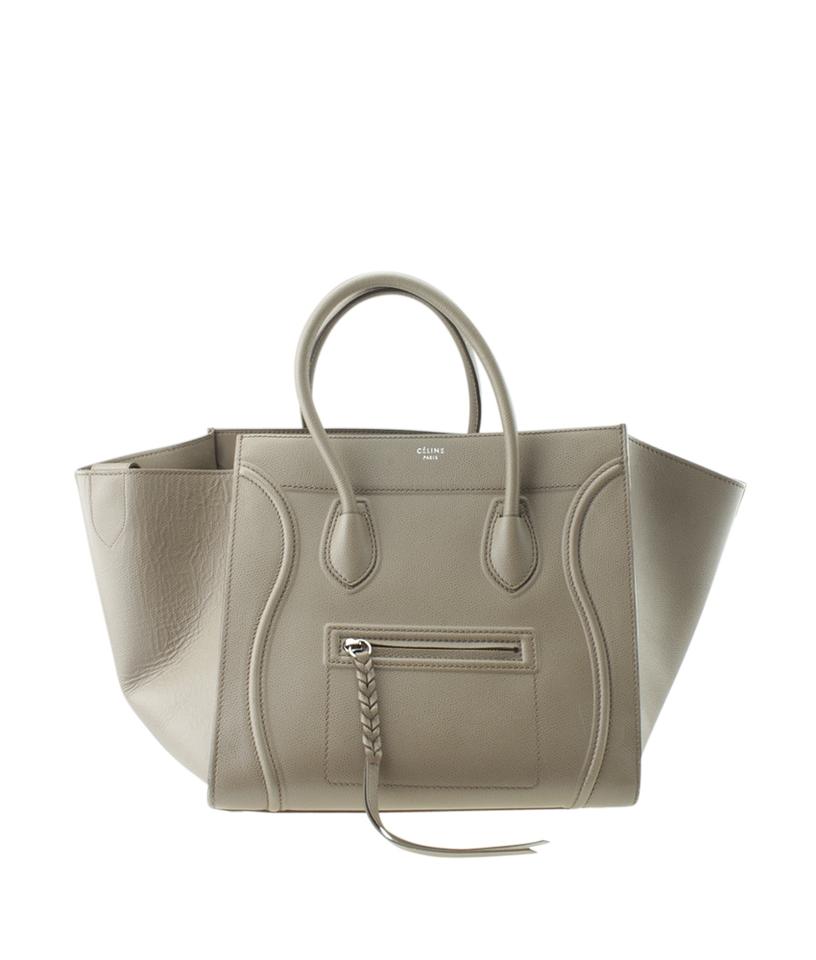 Céline Cabas Phantom Luggage Medium Beige Leather Tote