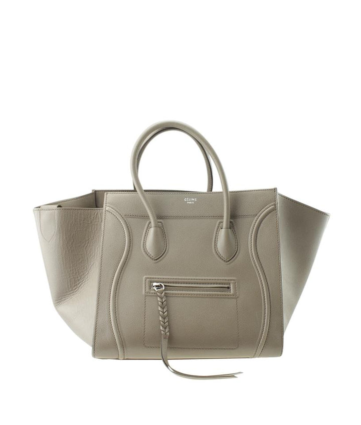 Céline Cabas Phantom Luggage Medium Beige Leather Tote