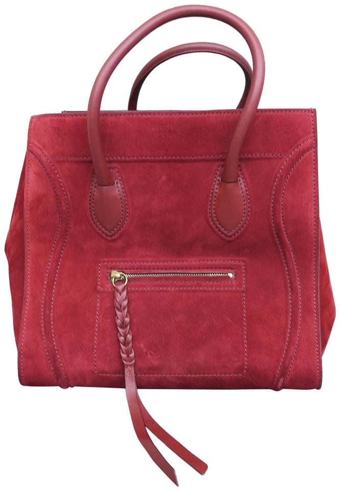 Céline Cabas Phantom Red Calfskin Leather Tote