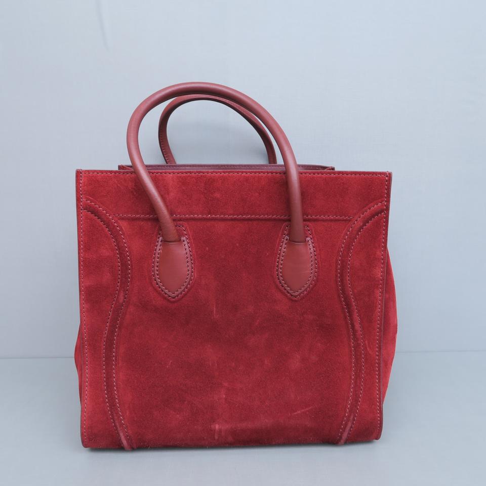 Céline Cabas Phantom Red Calfskin Leather Tote
