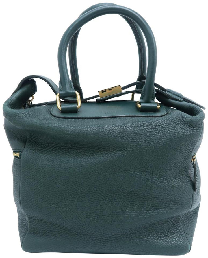 Céline Leather Green Calfskin Tote