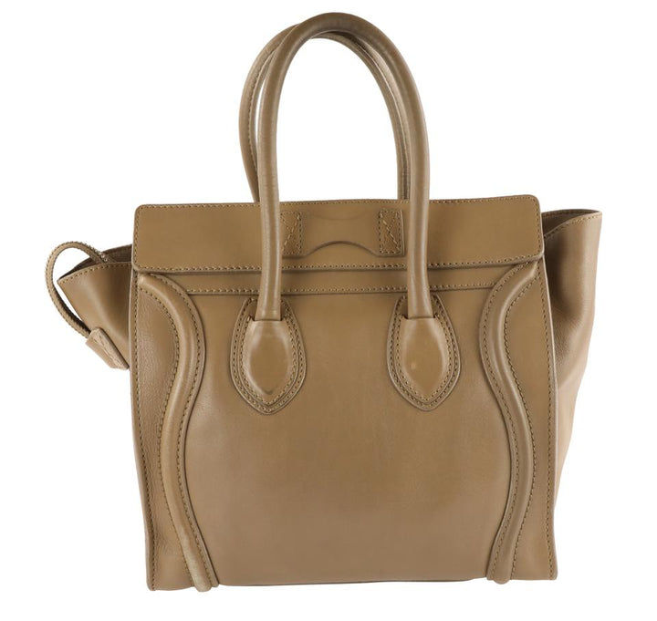 Céline Luggage Micro Brown Leather Tote