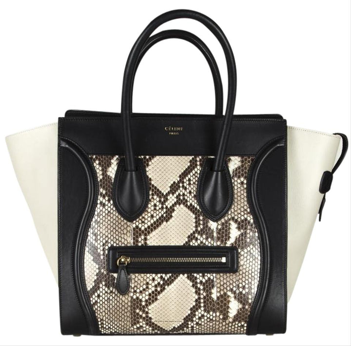 Céline Luggage Mini Black Leather Tote