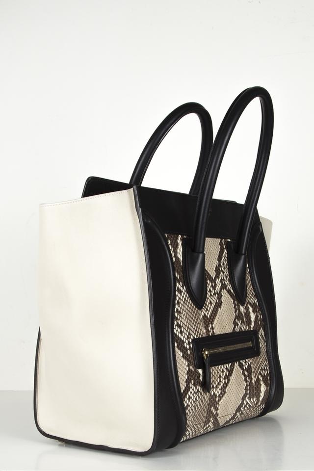 Céline Luggage Mini Black Leather Tote
