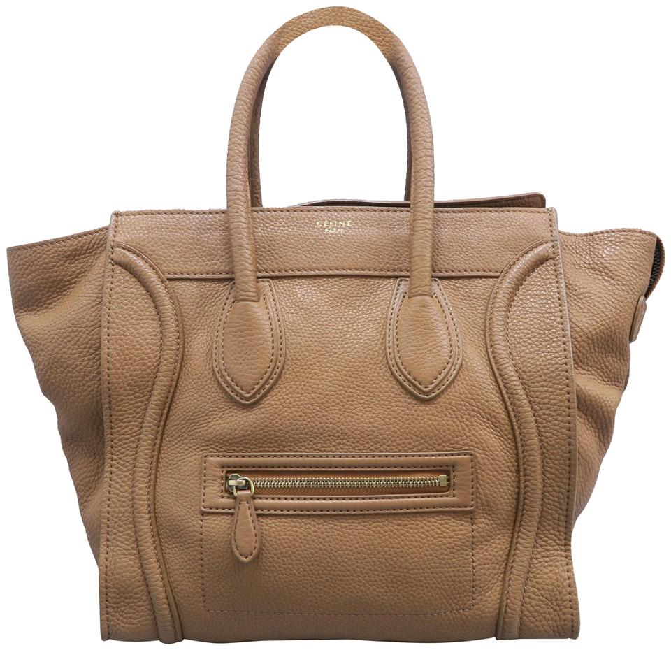 Céline Luggage Mini Brown Calfskin Leather Tote