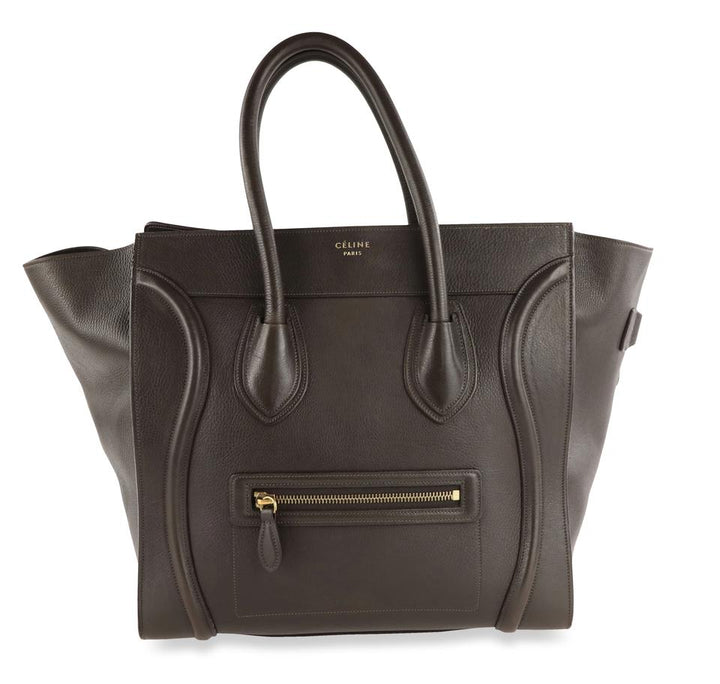 Céline Luggage Mini Brown Calfskin Leather Tote