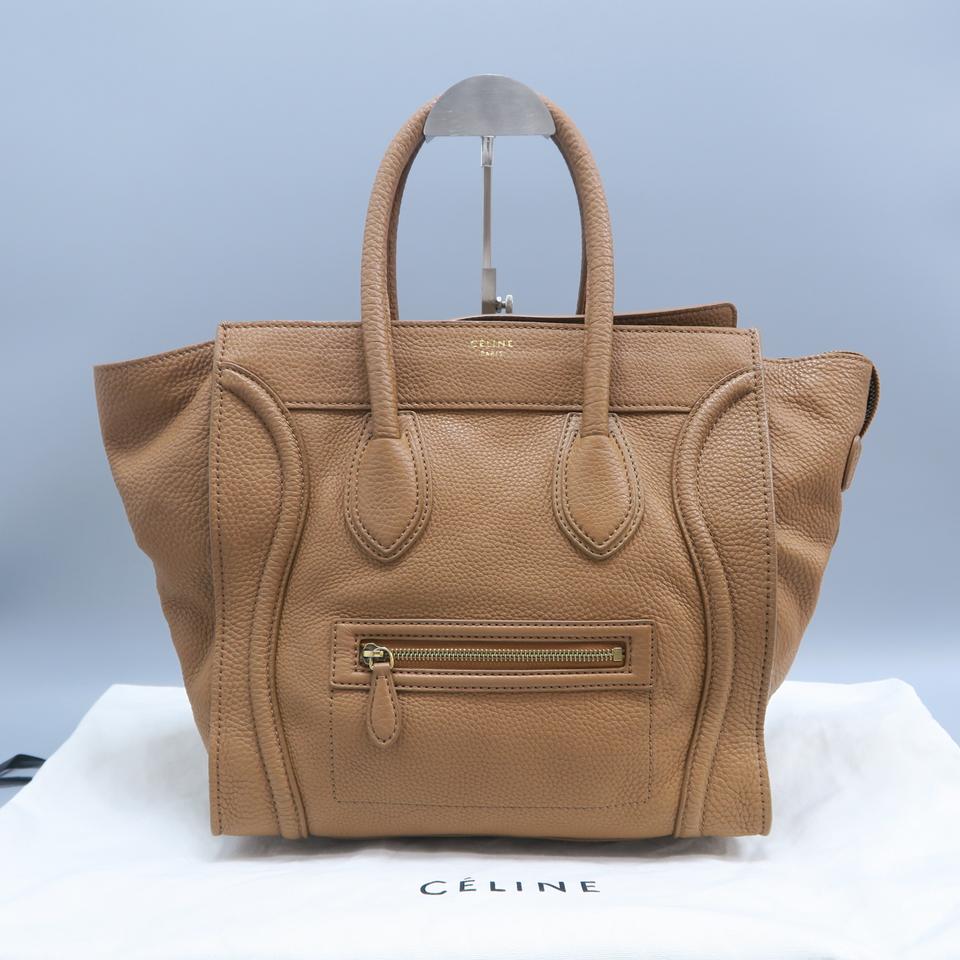 Céline Luggage Mini Brown Calfskin Leather Tote