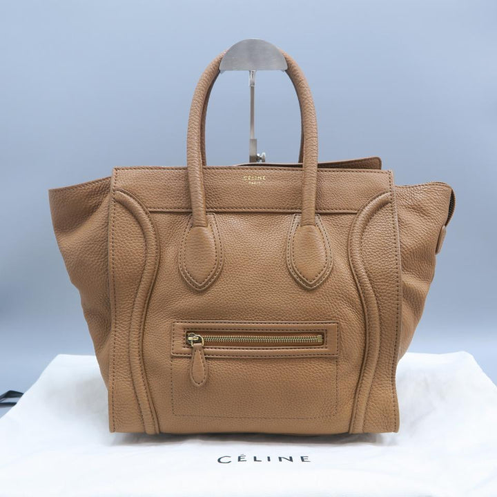 Céline Luggage Mini Brown Calfskin Leather Tote