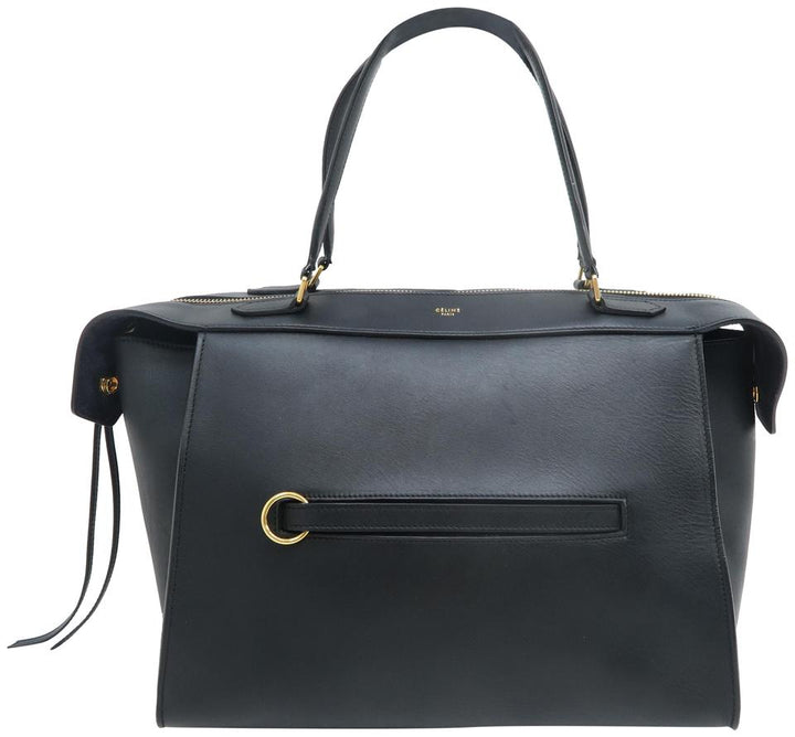 Céline Ring Small Black Calfskin Leather Tote