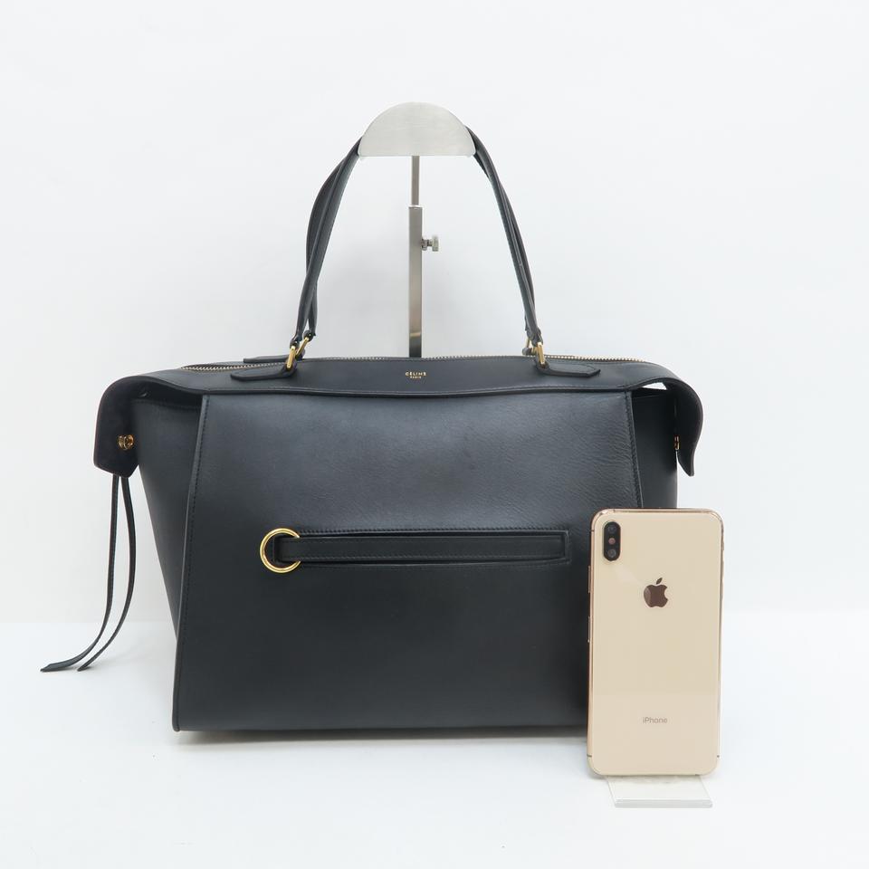 Céline Ring Small Black Calfskin Leather Tote
