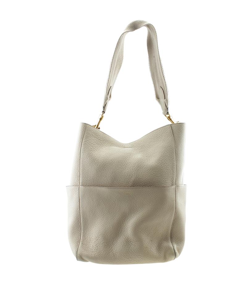 Céline Sangle Beige Leather Tote