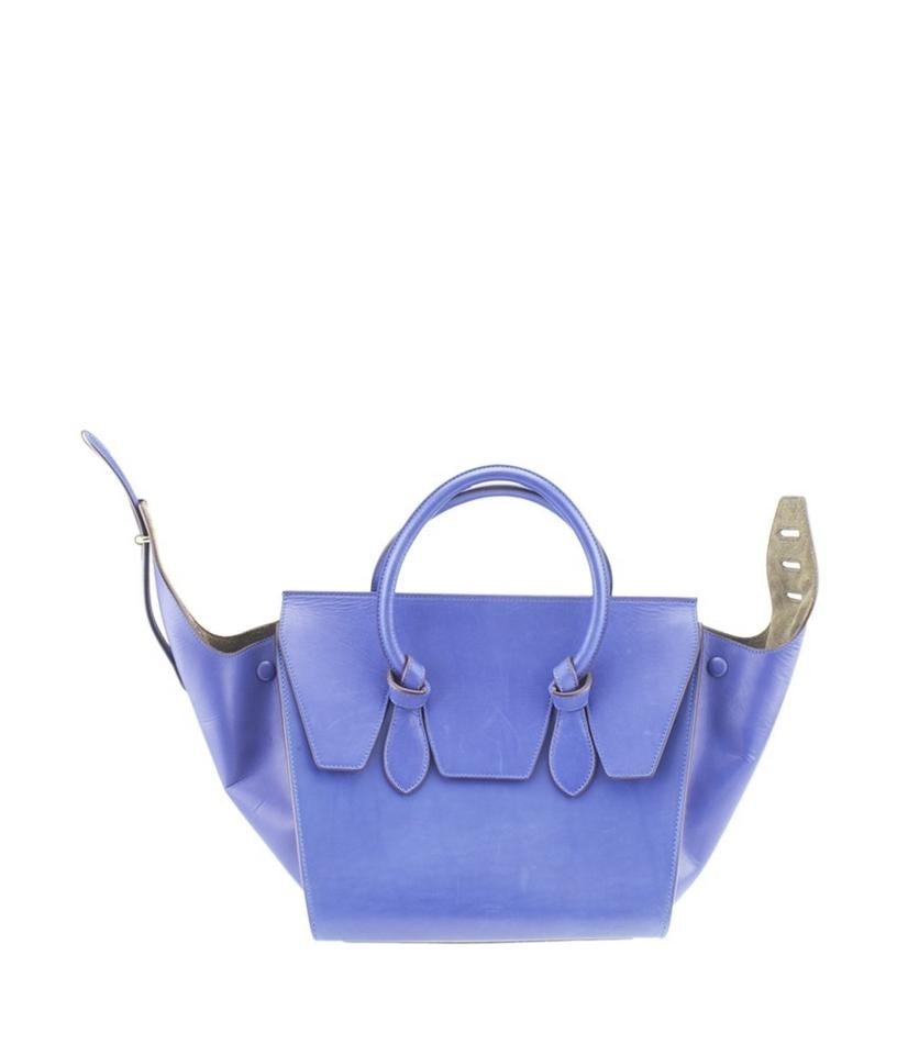 Céline Tie Mini Blue Leather Tote
