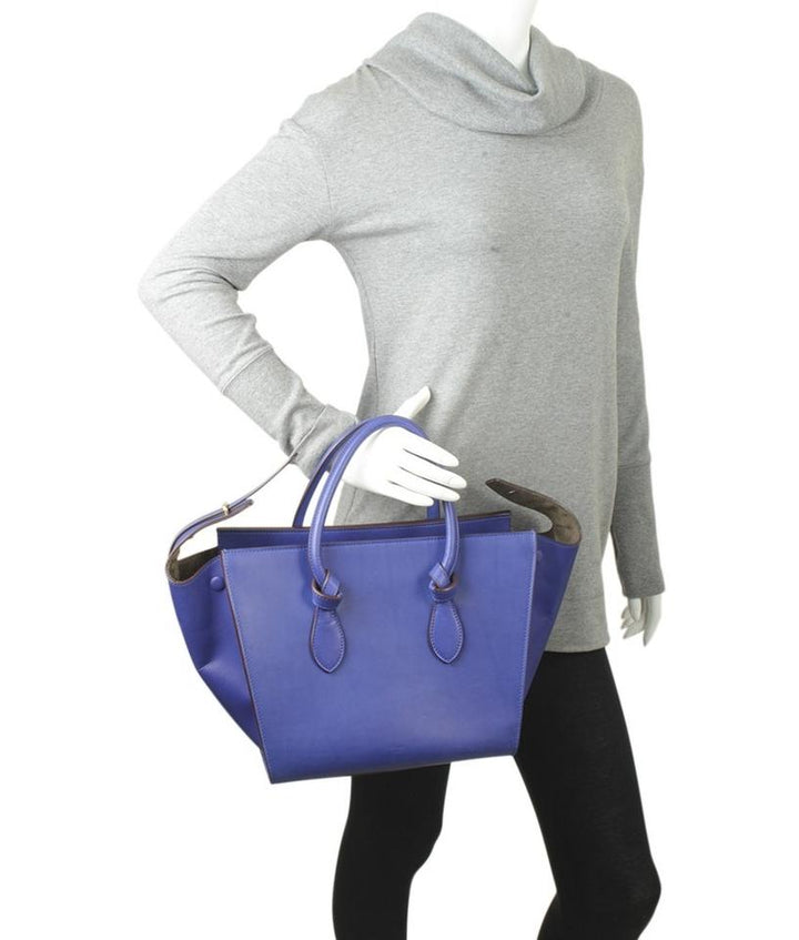 Céline Tie Mini Blue Leather Tote