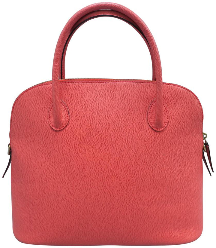Céline Tote Coral Calfskin Leather Satchel