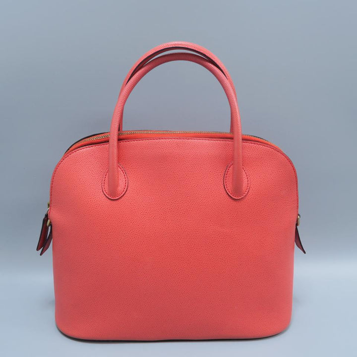 Céline Tote Coral Calfskin Leather Satchel