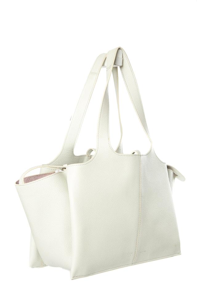 Céline Tri-Fold Medium Tri Folder Grey Leather Tote