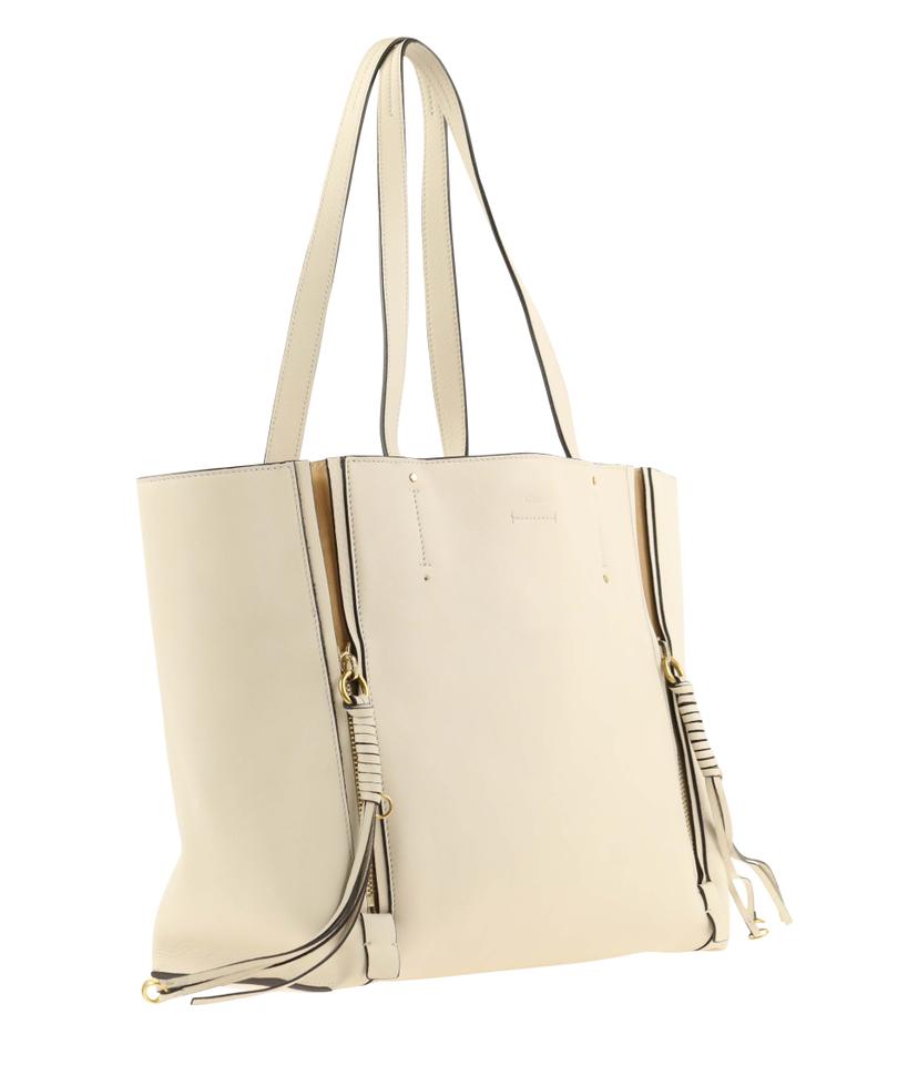 Chloé Bag Milo Medium Beige Leather Tote