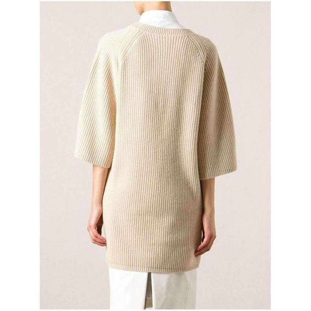 Beige Cashmere Knit Sweater