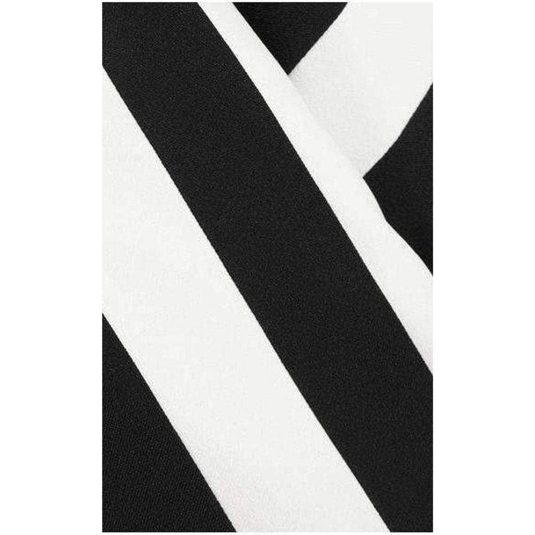 Black and White Crepe Shift Dress