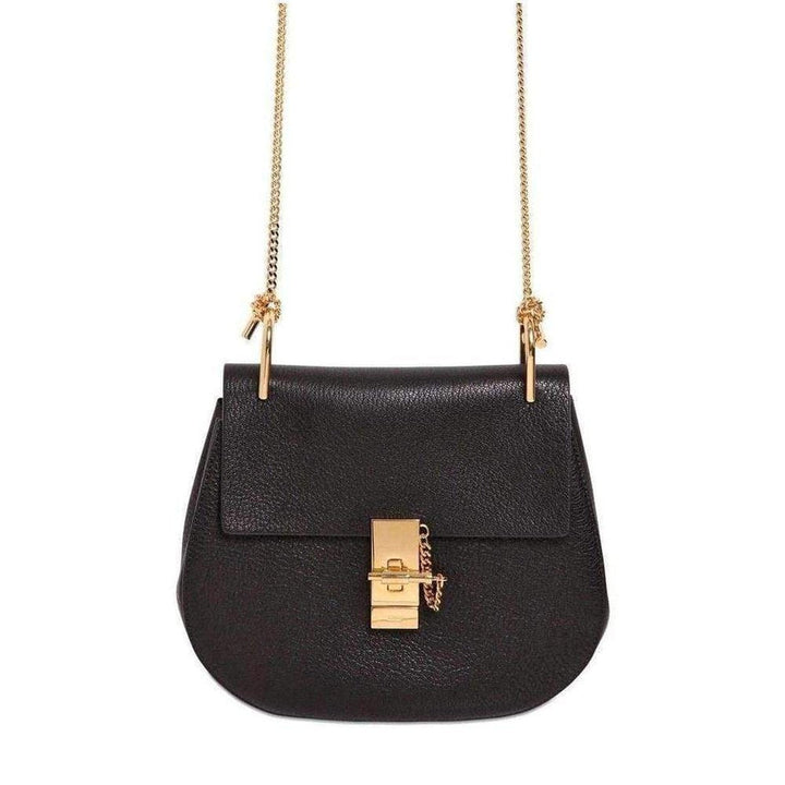 Black Drew Grained Leather Mini Bag