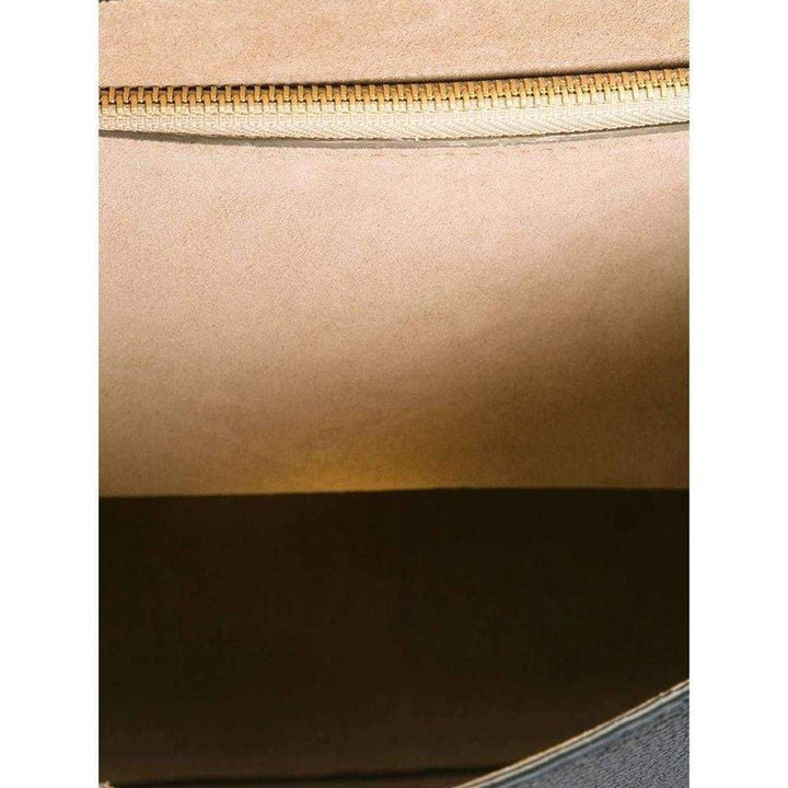 Black Large Drew Grained Nappa Leather Bag