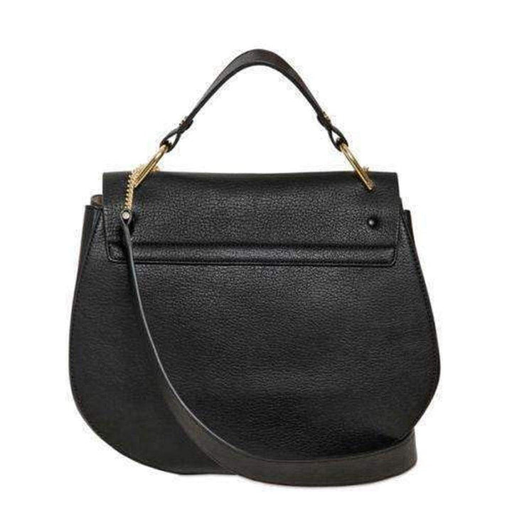 Black Large Drew Grained Nappa Leather Bag