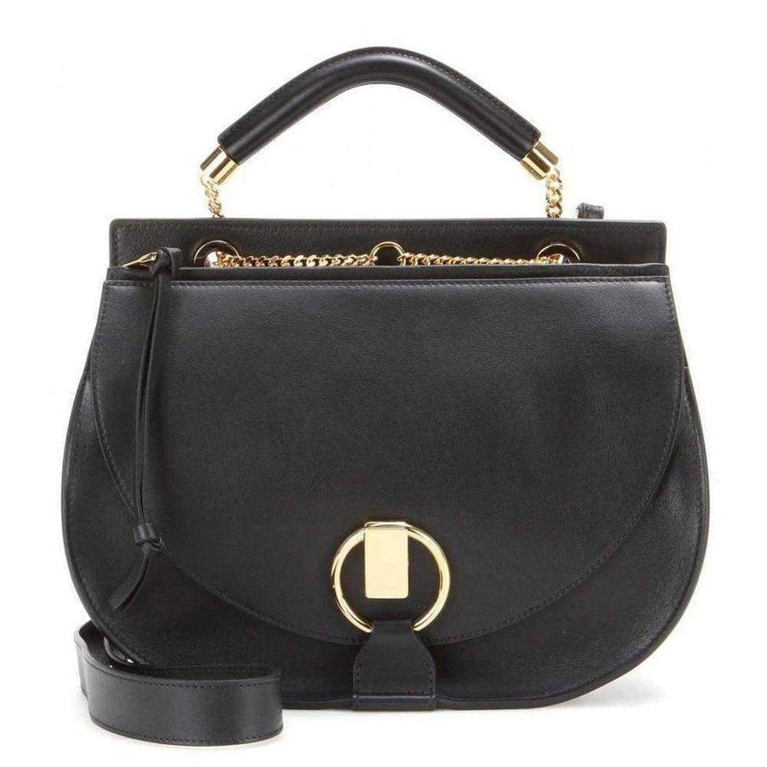 Chloé-Black Leather Goldie Shoulder Bag - Runway Catalog