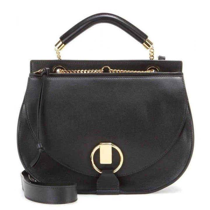 Chloé-Black Leather Goldie Shoulder Bag - Runway Catalog