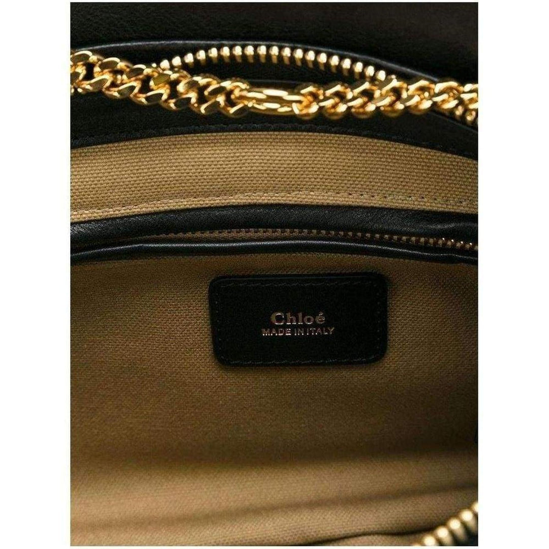 Black Leather Goldie Shoulder Bag