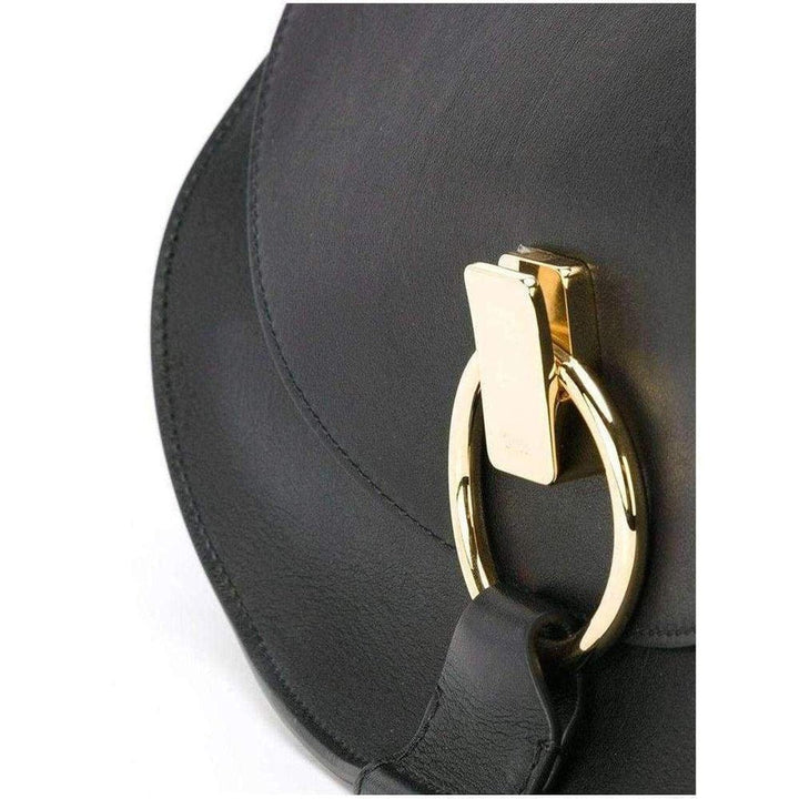 Black Leather Goldie Shoulder Bag